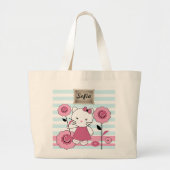 Kleine Kat Grote Canvas tas (Voorkant)