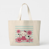 Kleine Kat Grote Tote Bag (Achterkant)