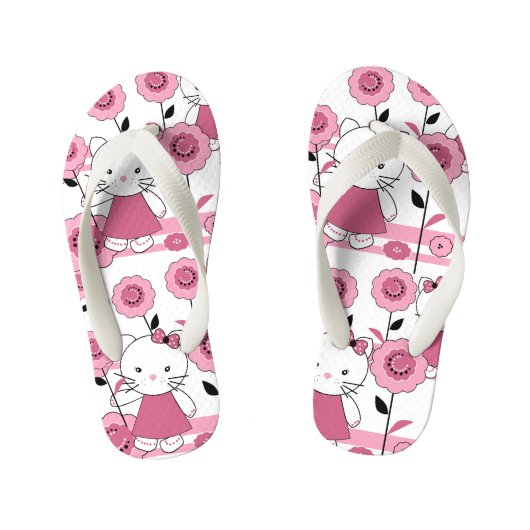 Kleine kat kinder teenslippers (Voetbed)