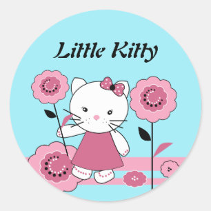 Kleine Kat Klassieke Ronde Sticker