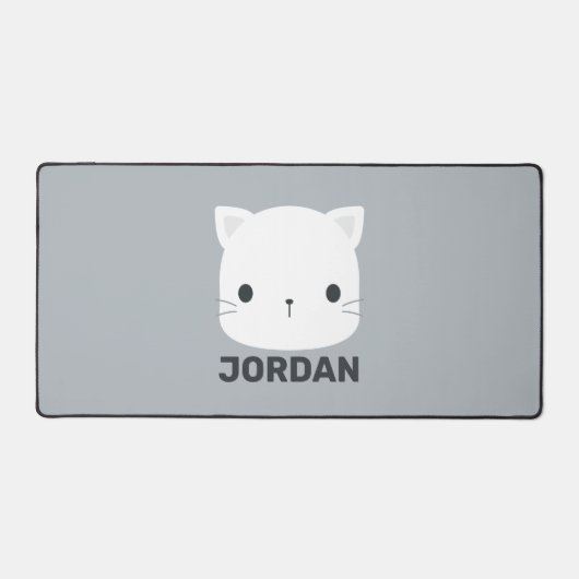 Kleine kat met persoonlijke naam bevestigen bureaumat (Voorkant)