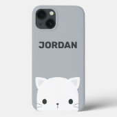 Kleine kat met persoonlijke naam bevestigen Case-Mate iPhone case (Achterkant)