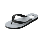 Kleine kat met persoonlijke naam bevestigen kinder teenslippers (Schuin)