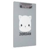 Kleine kat met persoonlijke naam bevestigen klembord (Rechts)