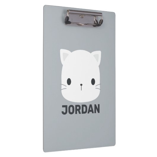 Kleine kat met persoonlijke naam bevestigen klembord (Rechts)