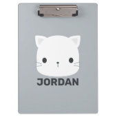 Kleine kat met persoonlijke naam bevestigen klembord (Voorkant)