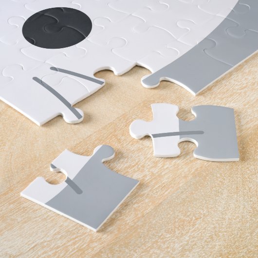 Kleine kat met persoonlijke naam bevestigen legpuzzel (Zijkant)