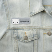 Kleine kat met persoonlijke naam bevestigen naamplaatje (In situ)