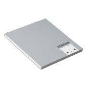 Kleine kat met persoonlijke naam bevestigen notitieblok (Schuin)