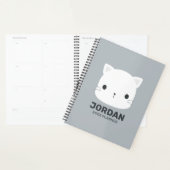 Kleine kat met persoonlijke naam bevestigen planner (Display)
