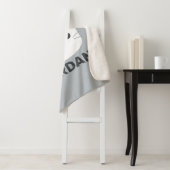 Kleine kat met persoonlijke naam bevestigen sherpa deken (In situ)