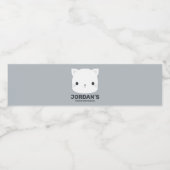Kleine kat met persoonlijke naam bevestigen waterfles etiket (Enkel label)