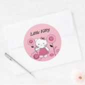 Kleine Kat Ronde Sticker (Envelop)