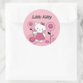 Kleine Kat Ronde Sticker (Tas)