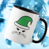 kleine kat Santa Elf Mok