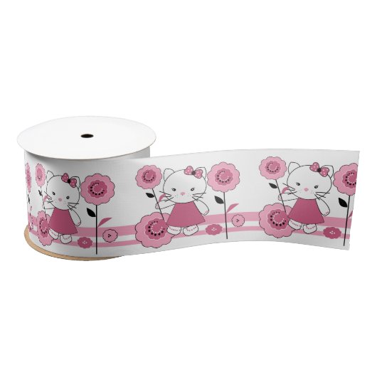Kleine Kat Satijnen Lint (Spoel)