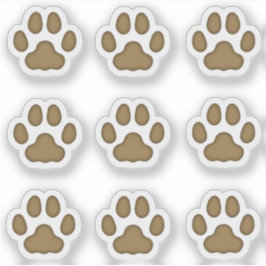 Kleine kat schildert Bruine dierentranen Sticker