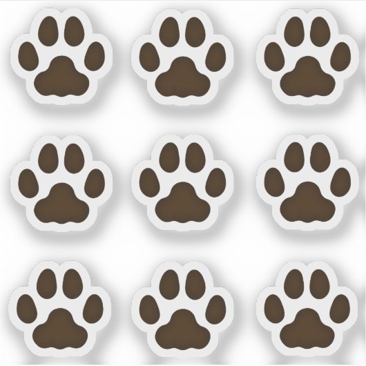 Kleine kat schildert donkerbruine vlekjes sticker (Voorkant)