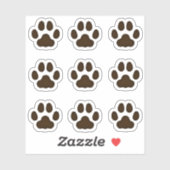 Kleine kat schildert donkerbruine vlekjes sticker (Vel)