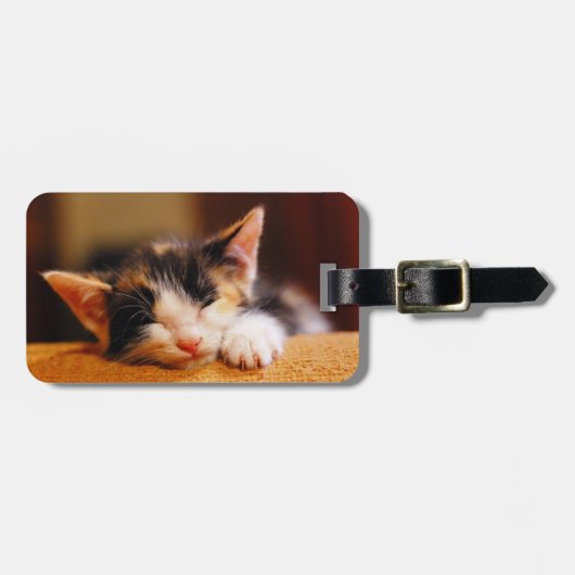 Kleine Kat slaapstand Bagagelabel (Voorkant horizontaal)