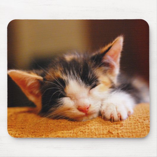 Kleine Kat slaapstand Muismat (Voorkant)