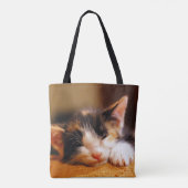 Kleine Kat slaapstand Tote Bag (Achterkant)