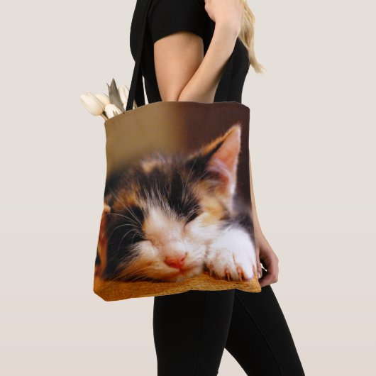 Kleine Kat slaapstand Tote Bag (Dichtbij)