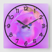 kleine kat vierkante klok (Voorkant)