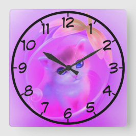 kleine kat vierkante klok