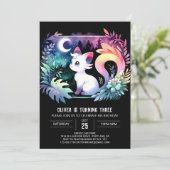 Kleine katachtige verjaardag kaart (Staand voorkant)