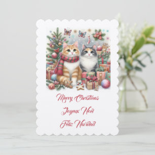 Kleine katjes, Prettig kerstfeest Kaart