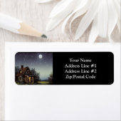 Kleine katoen in het motorlicht etiket (Insitu)