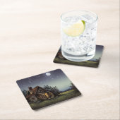 Kleine katoen in het motorlicht kartonnen onderzetters (Insitu)