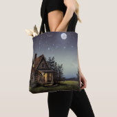 Kleine katoen in het motorlicht tote bag (Dichtbij)