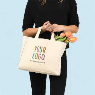 Kleine katoenen canvas tas met logo geen minimum