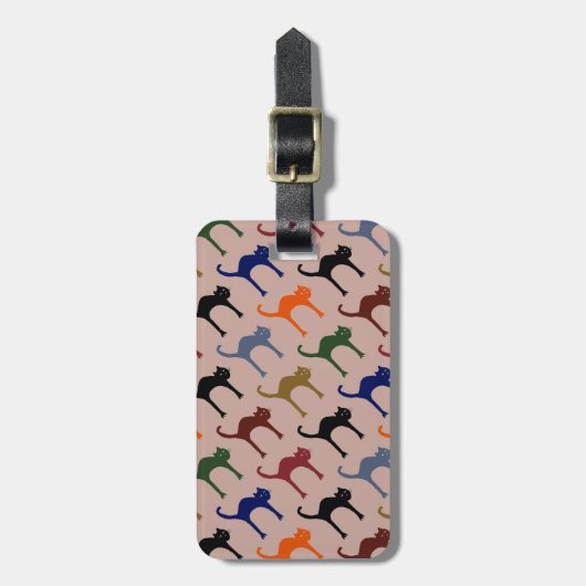 kleine katten bagagelabel (Voorkant verticaal)