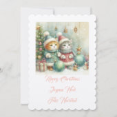 Kleine katten, vrolijk kerstfeest kaart (Voorkant)