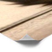 Kleine kattenkatten donkerbruin en strepen poster (Hoek)