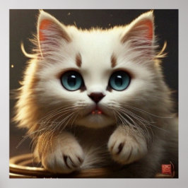 Kleine kattenlichte poster met kleine kitten