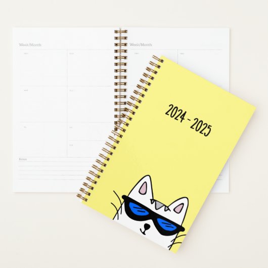 Kleine kattenplanner 5,5 "x 8,5" planner (Display)