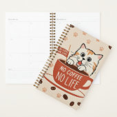 Kleine kattenpootafdrukken en koffiebonen Poster Planner (Display)