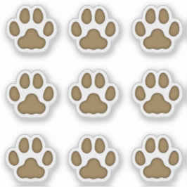 Kleine kattenschilders Bruin diersporen Sticker