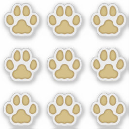 Kleine kattenverf drukt dierentranspiekers sticker