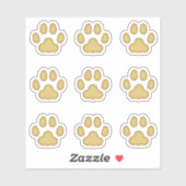 Kleine kattenverf drukt dierentranspiekers sticker (Vel)