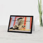 Kleine kattenvoeten krijgen goede wensen kaart (Voorkant)