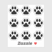 Kleine katteverf drukt zwarte wastikkers sticker (Vel)