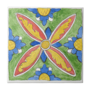 Kleine keramische tegel op Sicilië geïnspireerde " Tegeltje