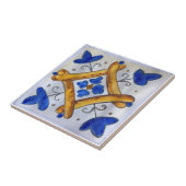 Kleine keramische tegel op Sicilië geïnspireerde " Tegeltje (Zijkant)