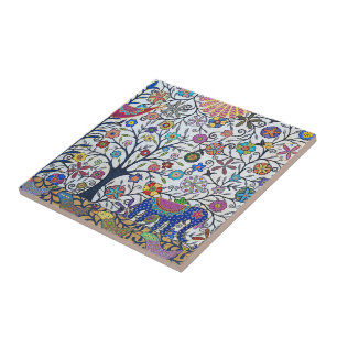 Kleine keramische tegels - natuur tegeltje