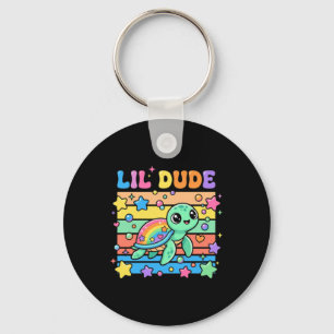 Kleine kerel Schattige Zeeschildpad Kunstwerk Sleutelhanger